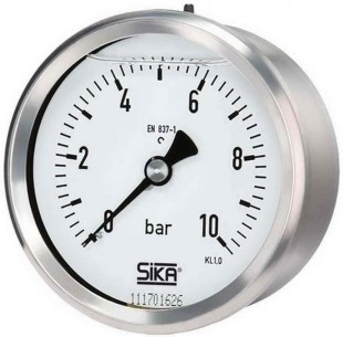 Glycerine pressure gauge — 0–10 bar